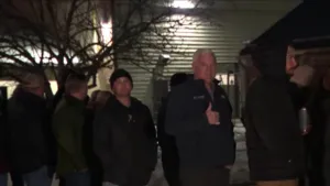 line up in Red Deer to sign petition for Alberta to leave Canada